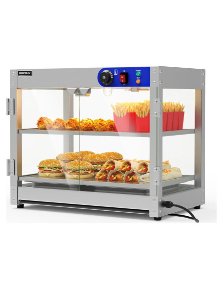 Calentador de Comida ROVSUN 800W 2 Niveles Acero Inoxidable