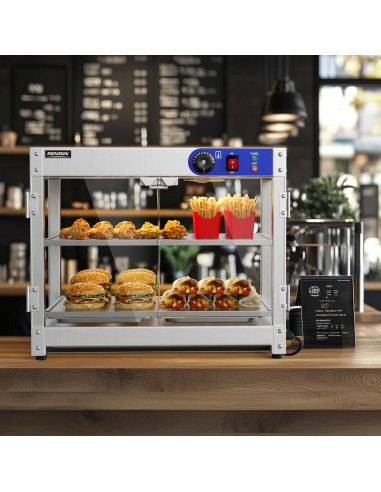 Calentador de Comida ROVSUN 800W 2 Niveles Acero Inoxidable