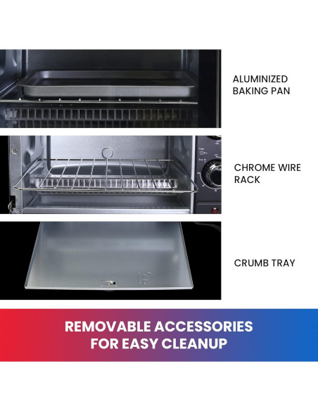 Horno Tostador Koolatron TCTO09 4 Rebanadas Compacto 1000W