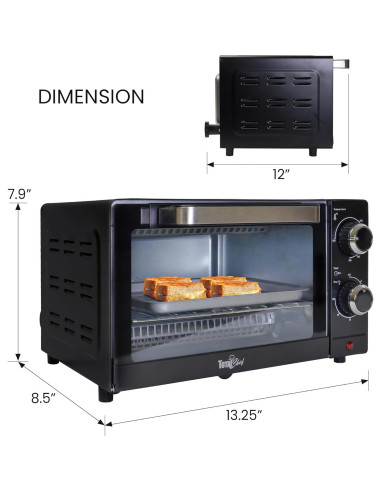 Horno Tostador Koolatron TCTO09 4 Rebanadas Compacto 1000W