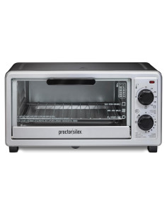 Horno Tostador Proctor Silex 4 Rebanadas 1100W Negro Plata