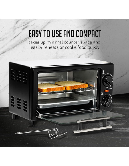 Horno Tostador OVENTE TO2808B 8L 750W con Temporizador 60min