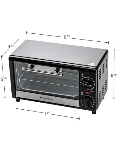 Horno Tostador OVENTE TO2808B 8L 750W con Temporizador 60min