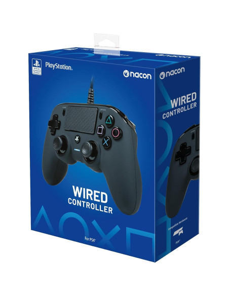 Controlador con cable Nacon para PS4 y PC - Negro