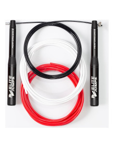 Cuerda de Salto Rápido Elite Jumps con 3 Cables y Mangos de Aluminio