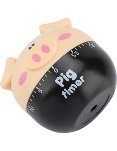 Temporizador de Cocina Mecánico HERCHR Cerdo 55 Minutos Caqui