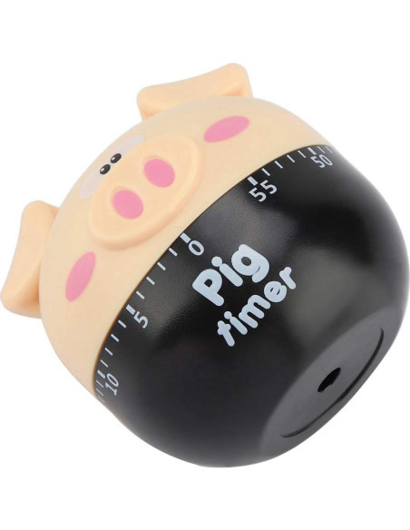 Temporizador de Cocina Mecánico HERCHR Cerdo 55 Minutos Caqui