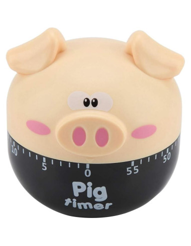 Temporizador de Cocina Mecánico HERCHR Cerdo 55 Minutos Caqui