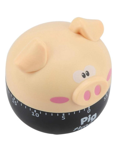 Temporizador de Cocina Mecánico HERCHR Cerdo 55 Minutos Caqui