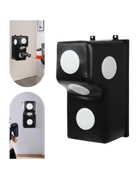 Saco de Boxeo Montado en Pared LIAUHO 40x30x70cm Negro