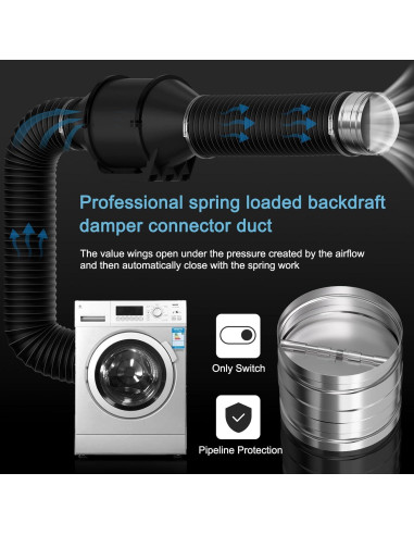 Compensador de Retorno 4" Hon&Guan Acero Galvanizado Plata