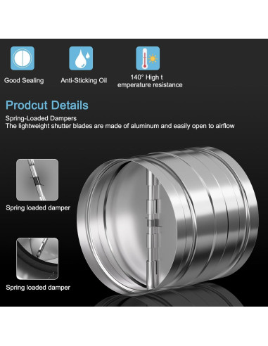 Compensador de Retorno 4" Hon&Guan Acero Galvanizado Plata