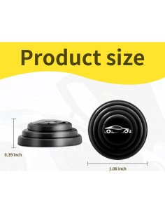 Amortiguador de Puerta Universal Arwrilt 8 PCS Silicona Negro 2