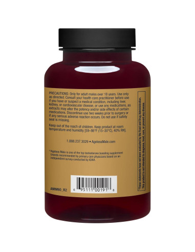 Ageless Male Max Suplemento Testosterona 60 Tabletas