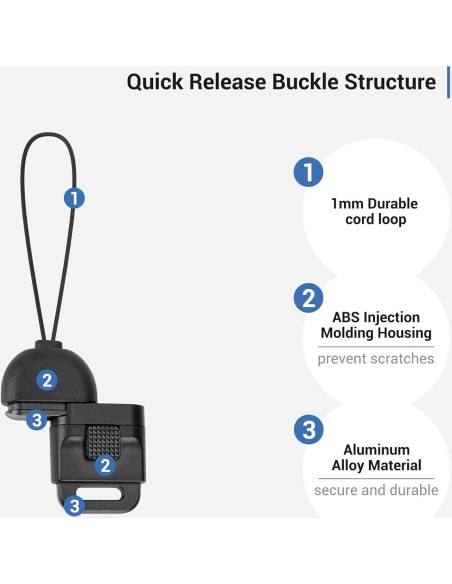 Correa de Cuello JJC para Cámara Compacta con Liberación Rápida