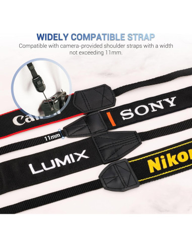 Correa de Cuello JJC para Cámara Compacta con Liberación Rápida