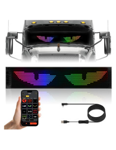 Ojos Demoníacos LED VNHLOVO para Parabrisas de Camión 37.4x9.2cm