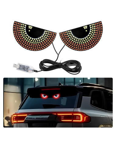 Luz LED Ojos de Diablo PIFOOG para Autos Rojo Blanco USB