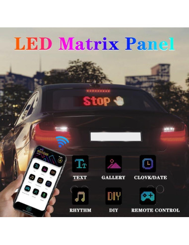 Ojos Demoníacos LED VNHLOVO para Parabrisas de Camión 37.4x9.2cm