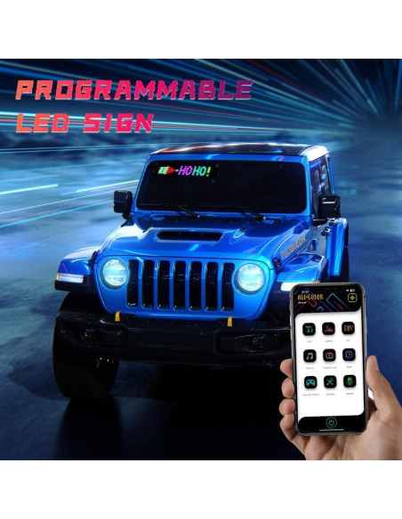 Ojos Demoníacos LED VNHLOVO para Parabrisas de Camión 37.4x9.2cm