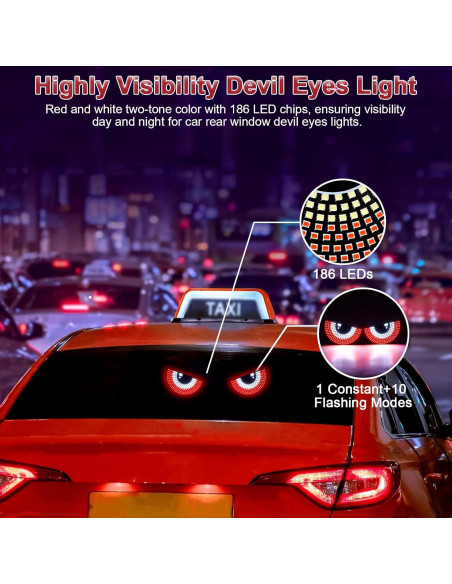 Luz LED Ojos de Diablo PIFOOG para Autos Rojo Blanco USB