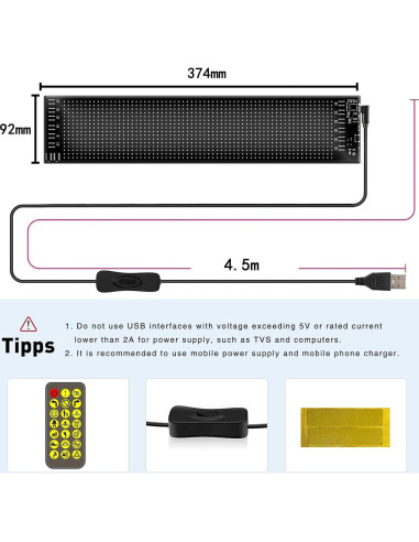Ojos Demoníacos LED VNHLOVO para Parabrisas de Camión 37.4x9.2cm