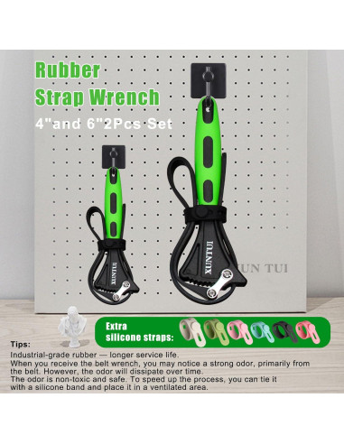 Juego de Llaves de Correa XUNTUI 2 Tamaños 10.16 cm y 15.24 cm