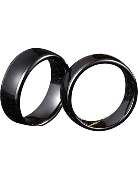 Anillo inteligente RFID T5577 Hecere 18mm Cerámica Negra