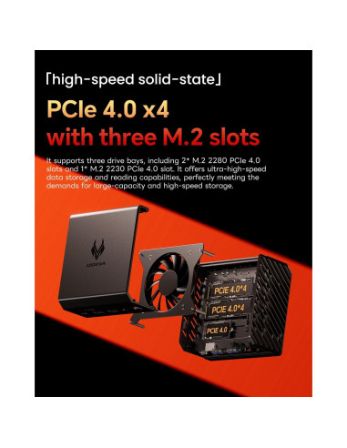 Mini PC AOOSTAR GT68 Ryzen 7 PRO 6850H 32GB RAM 1TB SSD