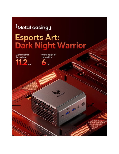 Mini PC AOOSTAR GT68 Ryzen 7 PRO 6850H 32GB RAM 1TB SSD