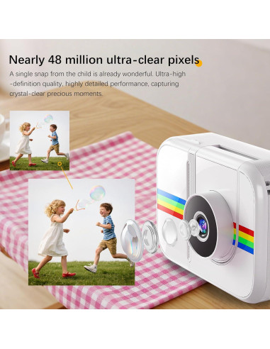 Cámara Instantánea GUEDIEO K23 para Niños 48MP 32GB Blanco