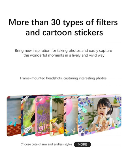 Cámara Instantánea GUEDIEO K23 para Niños 48MP 32GB Blanco