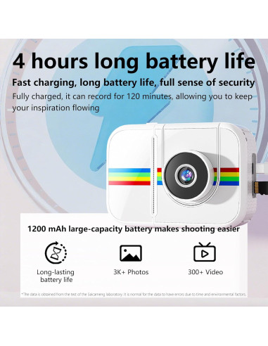 Cámara Instantánea GUEDIEO K23 para Niños 48MP 32GB Blanco