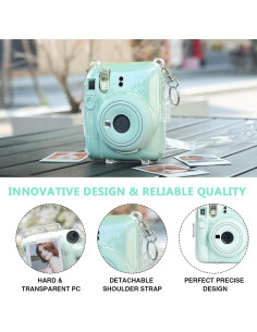 Funda Transparente CAIYOULE para Fujifilm Instax Mini 12 2