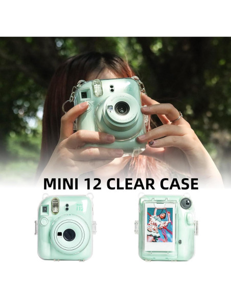 Funda Transparente CAIYOULE para Fujifilm Instax Mini 12