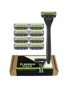 Cuchillas de Afeitar Dorco Pace 5 Pro - 1 Mango + 9 Cartuchos