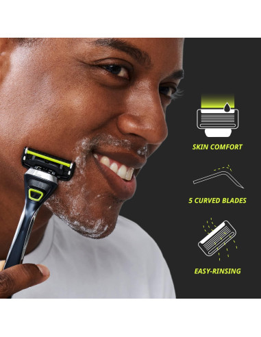 Cuchillas de Afeitar Dorco Pace 5 Pro - 1 Mango + 9 Cartuchos