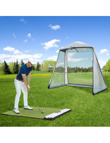 Alfombra de Golf Plegable Golfpar 5x1.52m con Bandeja y 3 Tees