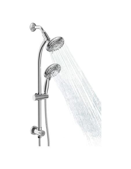 Cabezal de Ducha de Mano y Lluvia Egretshower 5 Funciones Cromo