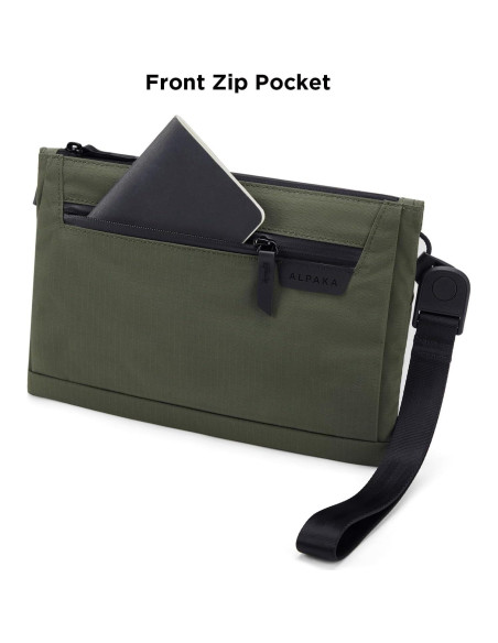 ALPAKA Zip Pouch Max V2 Verde 27x17.5cm Resistente al Agua