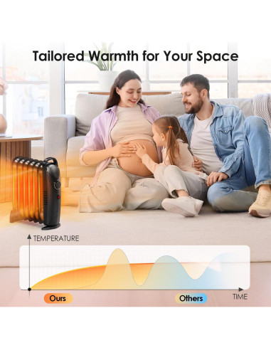 Calentador de Aceite 700W Air Choice para Interiores, Negro