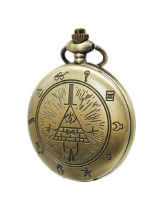 Reloj de bolsillo de cuarzo Gravity Falls Bill Cipher - Unisex