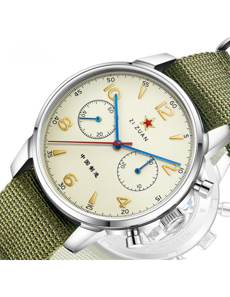 Reloj mecánico cronógrafo militar TOPHILL 1963 40mm acero