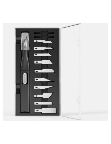 Cuchillo de Manualidades Scimaker HKA51 con 10 Cuchillas de Acero