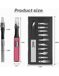 Cuchillo de Manualidades Scimaker HKA51 con 10 Cuchillas de Acero 2