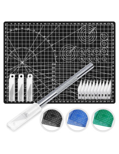 Cuchillo de Precisión Anezus con Alfombrilla A4 y 30 Cuchillas