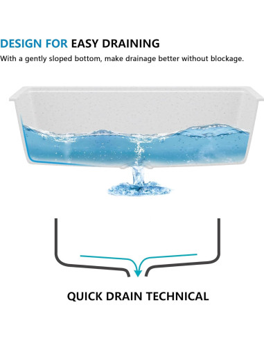 Fregadero de Cocina Fulorni 30" Blanco Compuesto de Granito