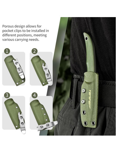 Cuchillo Mini de Cuello TONIFE Nova 6.8 cm con Funda Kydex