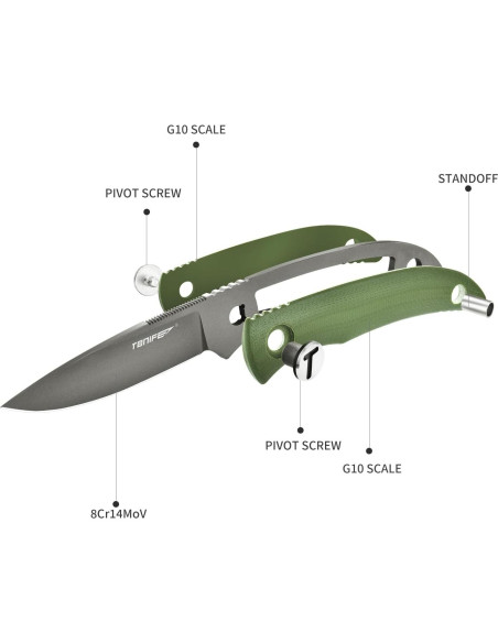 Cuchillo Mini de Cuello TONIFE Nova 6.8 cm con Funda Kydex