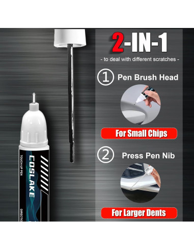 Pintura de Retoque COSLAKE 12ml Blanco Glaciar Metálico Audi